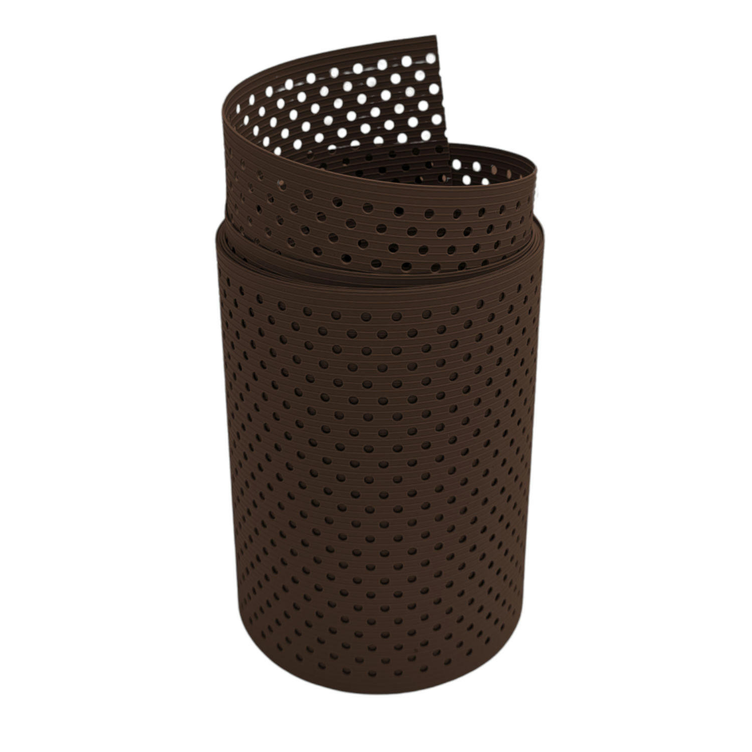 SICHTSCHUTZSTREIFEN Rille Gelocht 15 Prozent PP Streifen Braun 2,55m - Braun, Kunststoff (255/19cm) - ZAUN|ZU
