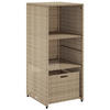 GARTENSCHRANK Beige 50x55x115 cm Poly Rattan - Beige, Kunststoff (50/115/55cm) - furnicato