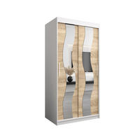SCHWEBETÜRENSCHRANK 200/100/62 2-türig - Silberfarben/Weiß, Holz/Kunststoff (100/200/62cm) - Abiks Möbel