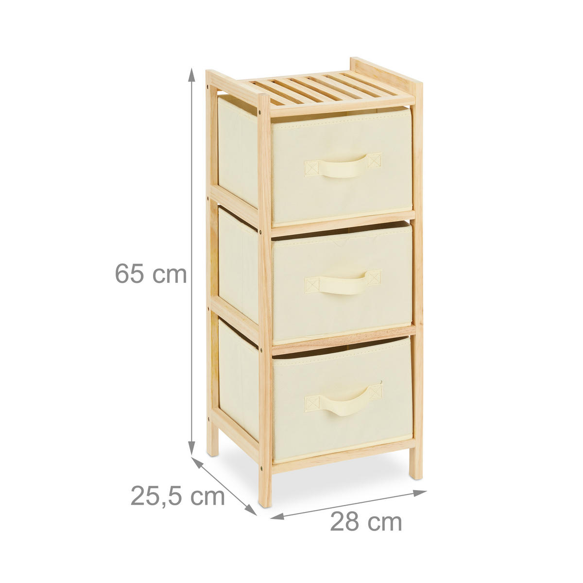 BADREGAL - Multicolor, Holz/Textil (28/65/25.5cm) - Relaxdays