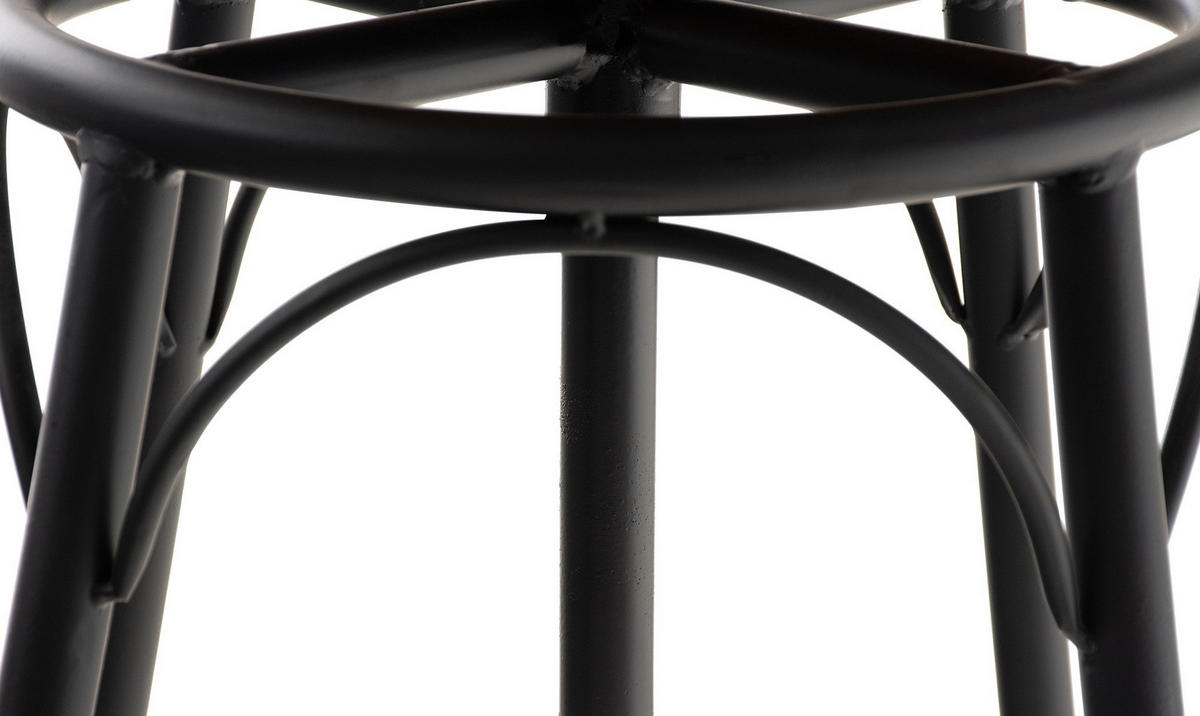 BARHOCKER Metall Schwarz - Schwarz, Metall (42/70/42cm) - CLP