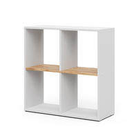 RAUMTEILER Tetra Weiß/Goldkraft Eiche 72 x 72.6 cm - Honigeiche/Weiß, Holzwerkstoff (72/72.6/29cm) - Vicco