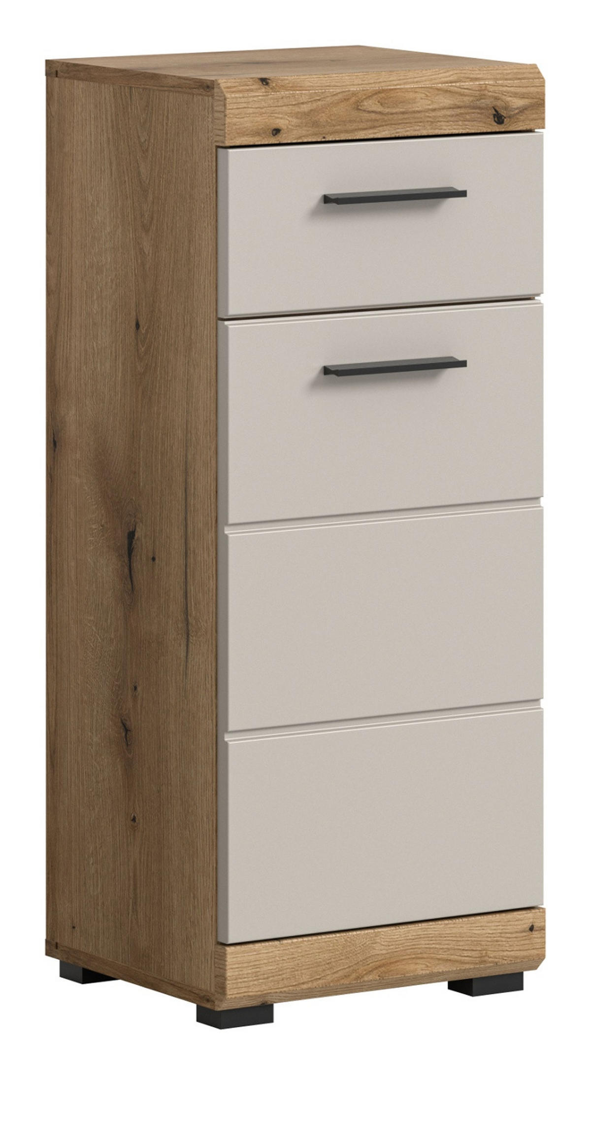 BADKOMMODE Sand Kashmir, Evoke Eiche, Badschrank 37 x 88 cm Shawn - Kastanienfarben/Kaschmir, Holzwerkstoff/Kunststoff (37/88/31cm) - Inn.Furn