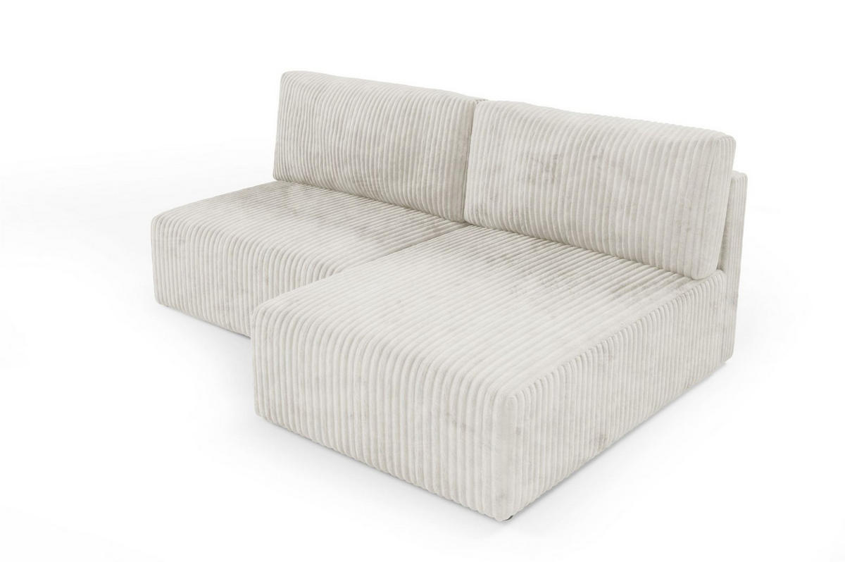 ECKSOFA Natalia Xs - Creme, Holzwerkstoff/Textil (210/149cm) - Fun Möbel