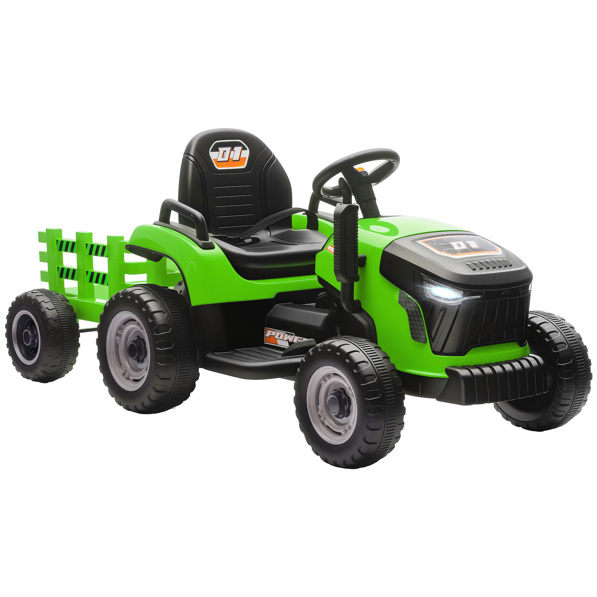 KINDERTRAKTOR DE-06164 Aufsitz-Traktor mit Fernbedienung und Soft-Start Grün - Grün, Kunststoff/Metall (139/58/55cm) - ComfortXL