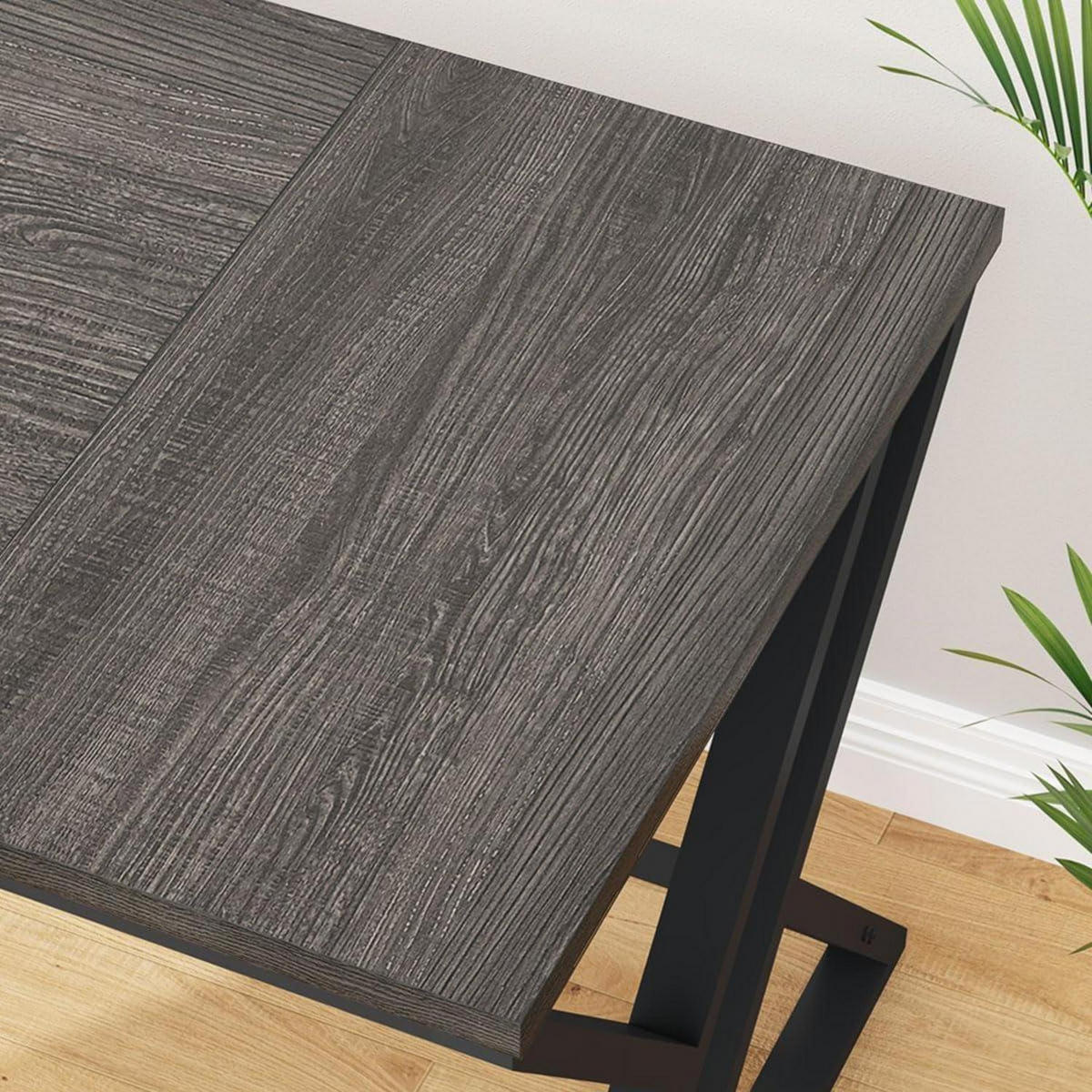 SCHREIBTISCH Dunkelgraue Eiche 180 x 80 x 75 cm - Anthrazit, Holzwerkstoff (80/177.8/75cm)