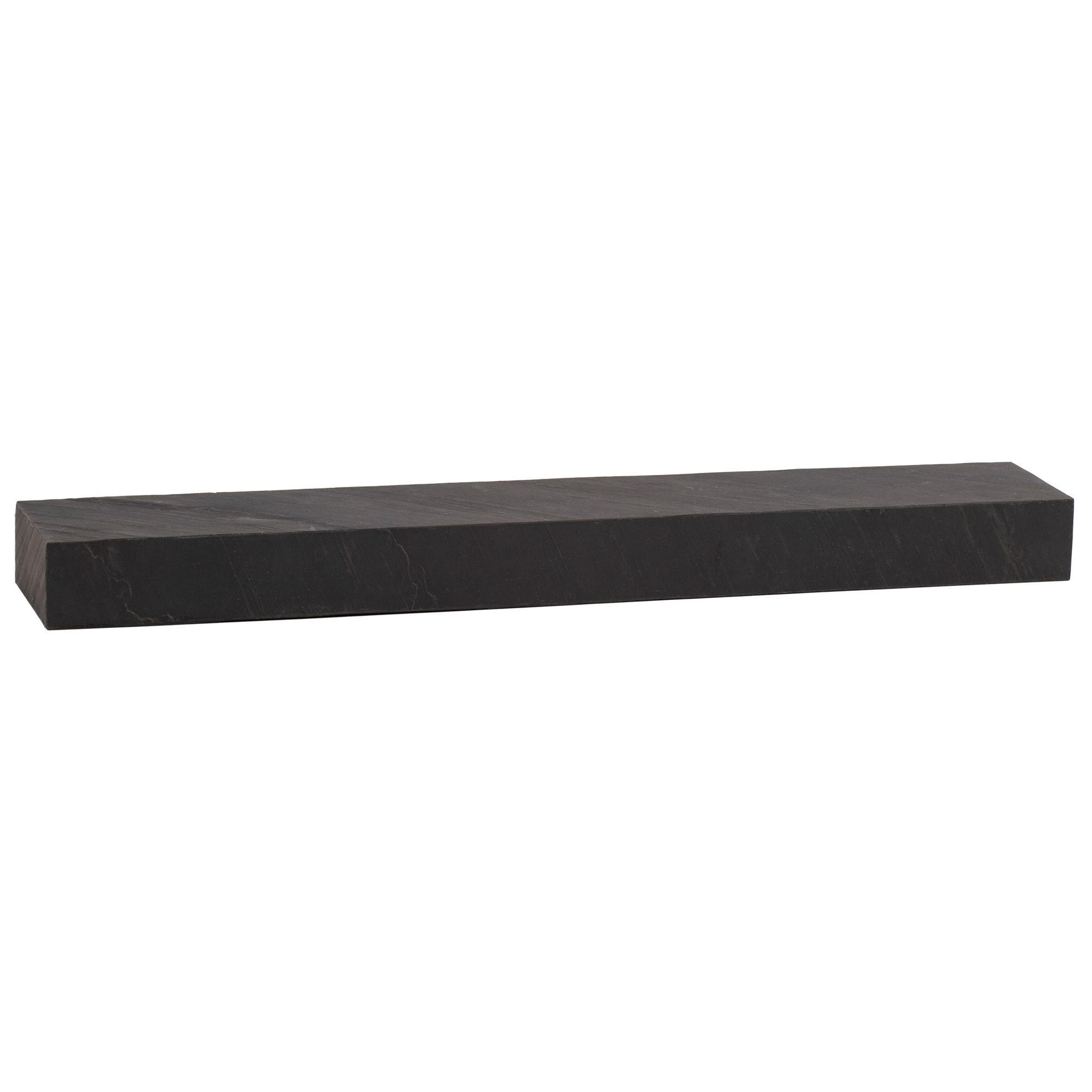 WANDREGAL Mango Massivholz Steinoptik Rechteckig Modern, Grau 120x20x10 cm - Grau, Holz (120/10/20cm) - KADIMA DESIGN