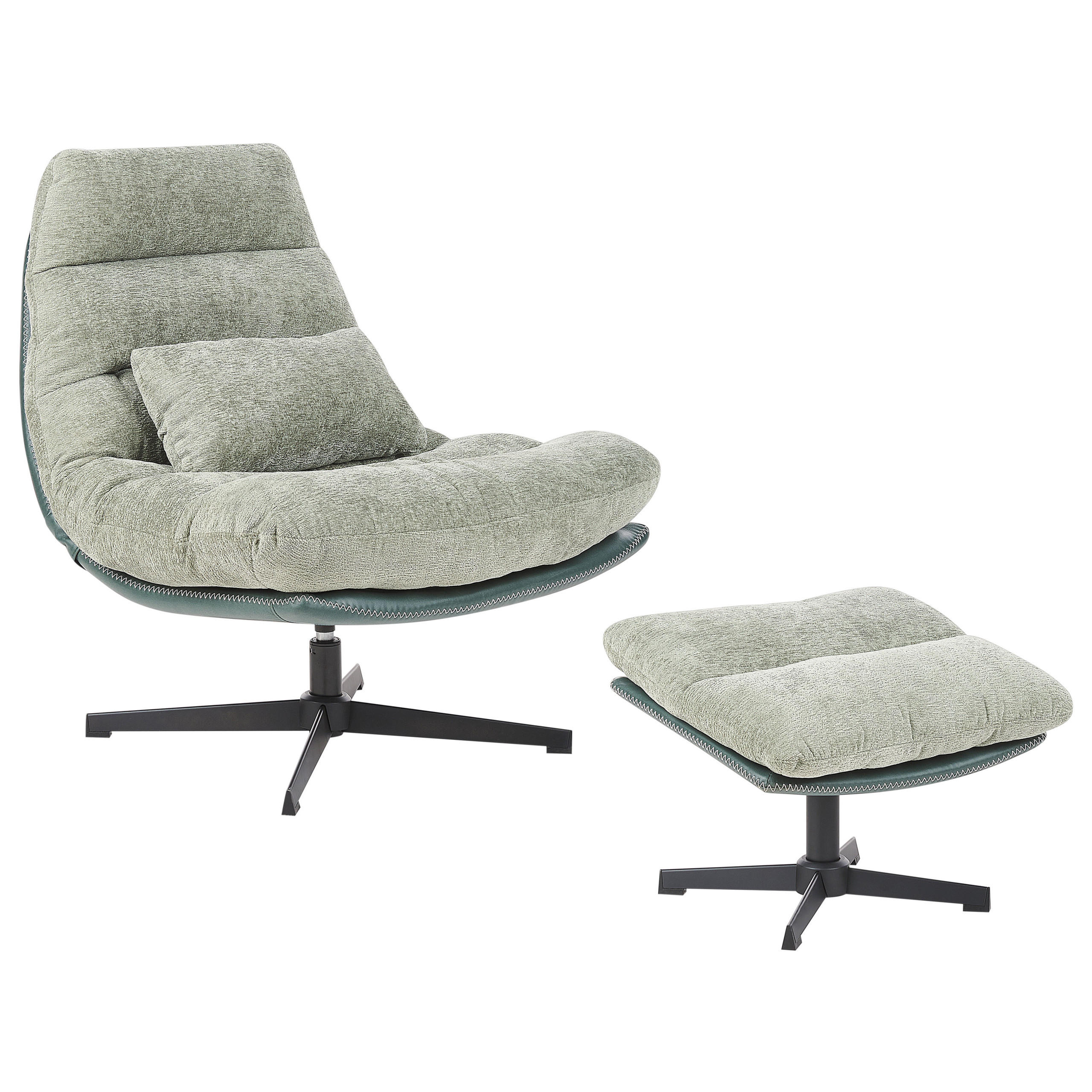 SESSEL Hellgrün Tovik - Schwarz/Grün, Textil (82/89/55cm) - Beliani
