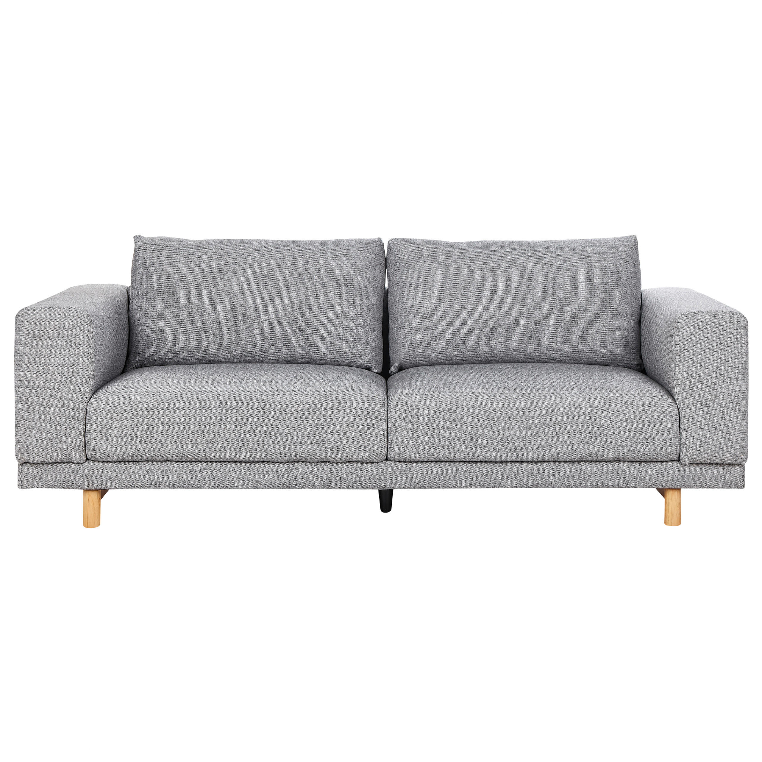 3-SITZER-SOFA Polsterbezug Hellgrau Nivala - Hellgrau, Textil (220/76/84cm) - Beliani