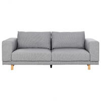 3-SITZER-SOFA Polsterbezug Hellgrau Nivala - Hellgrau, Textil (220/76/84cm) - Beliani