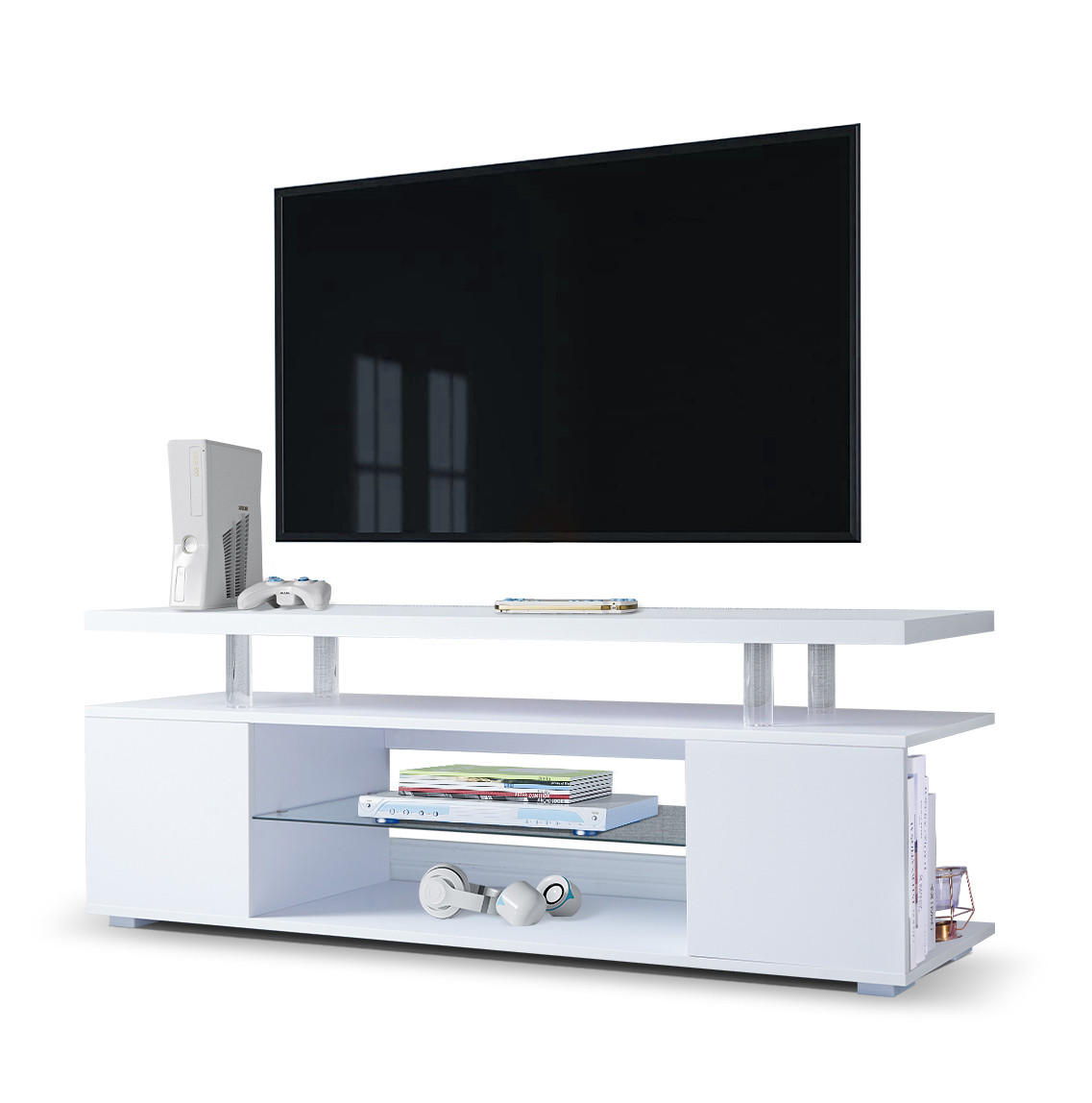 Okwish Tv-Lowboard Weiß 130x48x40 cm