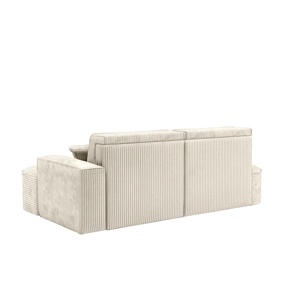 ECKSOFA Modena Pro - Komfort Und Stil Stoff Poso Beige Rechts - Beige, Holz (278/179cm) - Kaiser Möbel