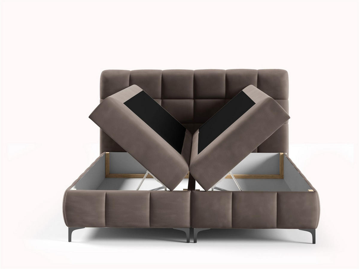 BOXBETT Sophie In Salvador - Mokka, Holzwerkstoff/Textil (120/200cm) - Fun Möbel