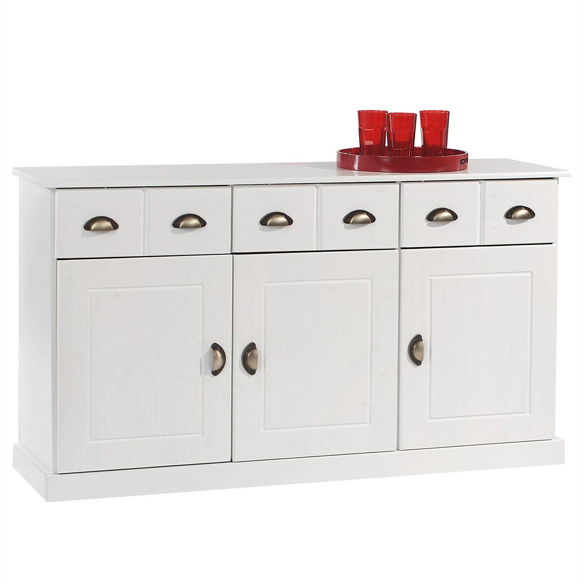 KOMMODE PARIS - Weiß, Holz (133/78/39cm) - IDIMEX
