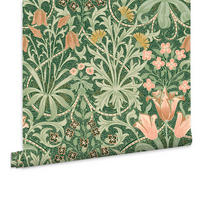VLIESTAPETE Waldunkräuter 1000x52cm - Dunkelgrün, Papier/Kunststoff (52/1000cm) - William Morris at Home