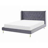 POLSTERBETT 140/200cm Grau Forbach - Grau, Textil (140/200cm) - Beliani