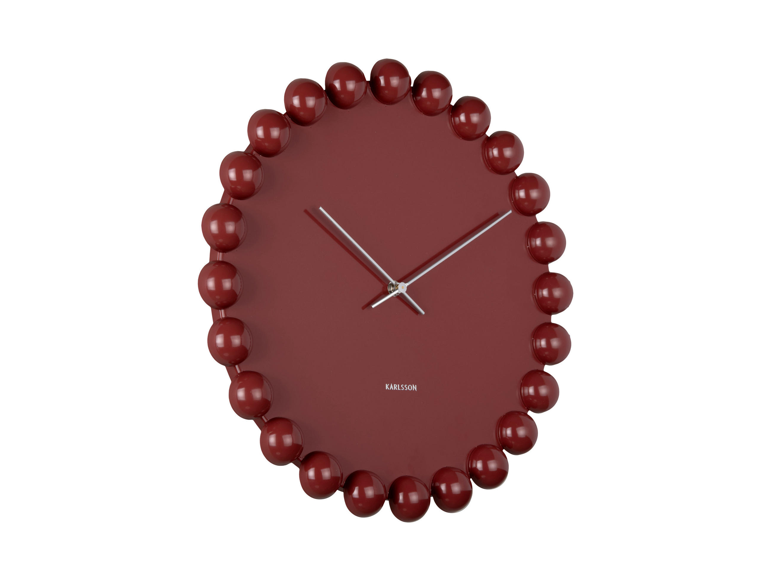 Karlsson Wanduhr Rot 40x40x4.5 cm