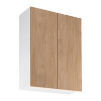 HÄNGESCHRANK G80 – Sorento Weiß Sonoma Eiche – Weiß / Sonoma Eiche - Weiß/Sonoma Eiche, Holzwerkstoff (80/100/32cm) - ROYAL24_MARKT