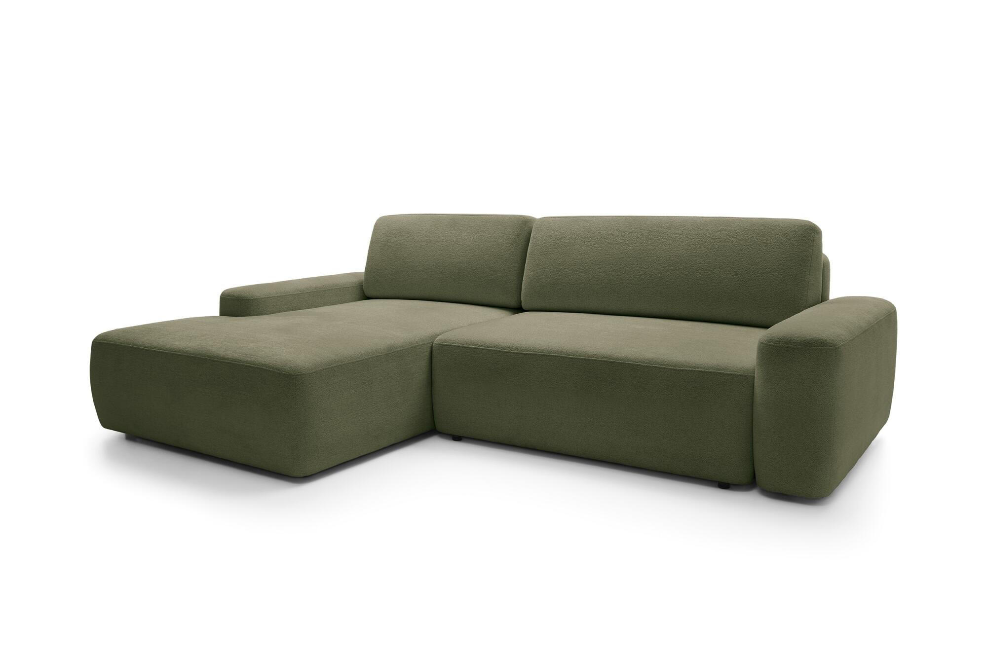 ECKSOFA BOULI Grün 264x162x82 cm - Grün, Textil (264/162cm) - FURNLUX