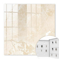 SCHLÜSSELBOX Weiß 30x30 cm – Türöffnung nach rechts - Beige Muster - Beige, Metall (30/30/5cm) - TULUP