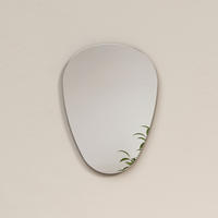 WANDSPIEGEL Asymmetrisch Umweltspiegel 60/45/2,5 cm - Weiß, Glas (45/2.4/60cm) - EMKE