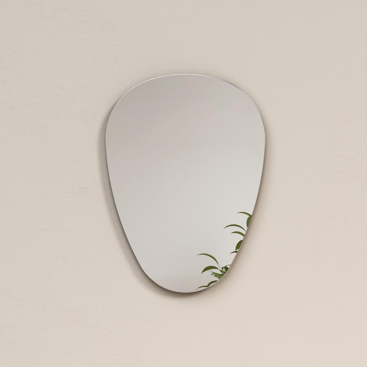 WANDSPIEGEL Asymmetrisch Umweltspiegel 60/45/2,5 cm - Weiß, Glas (45/2.4/60cm) - EMKE