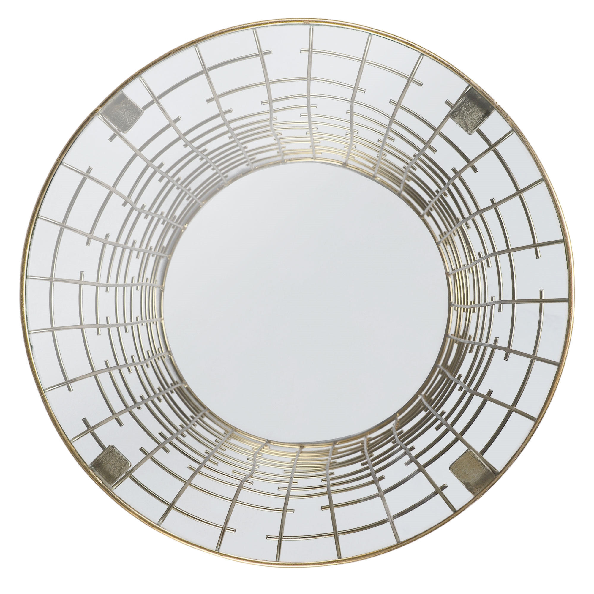 BEISTELLTISCH rund Ø40x45 cm mit Eisengestell Gold und Glasplatte - Goldfarben, Glas (40/40/45cm) - WOMO-DESIGN
