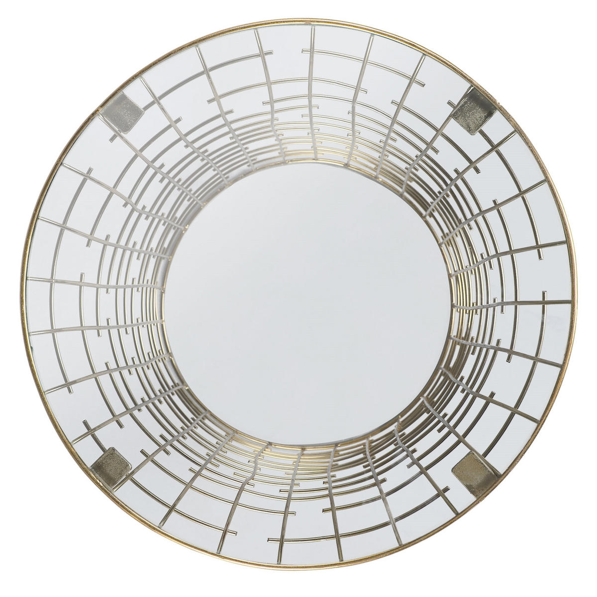 BEISTELLTISCH rund Ø40x45 cm mit Eisengestell Gold und Glasplatte - Goldfarben, Glas (40/40/45cm) - WOMO-DESIGN