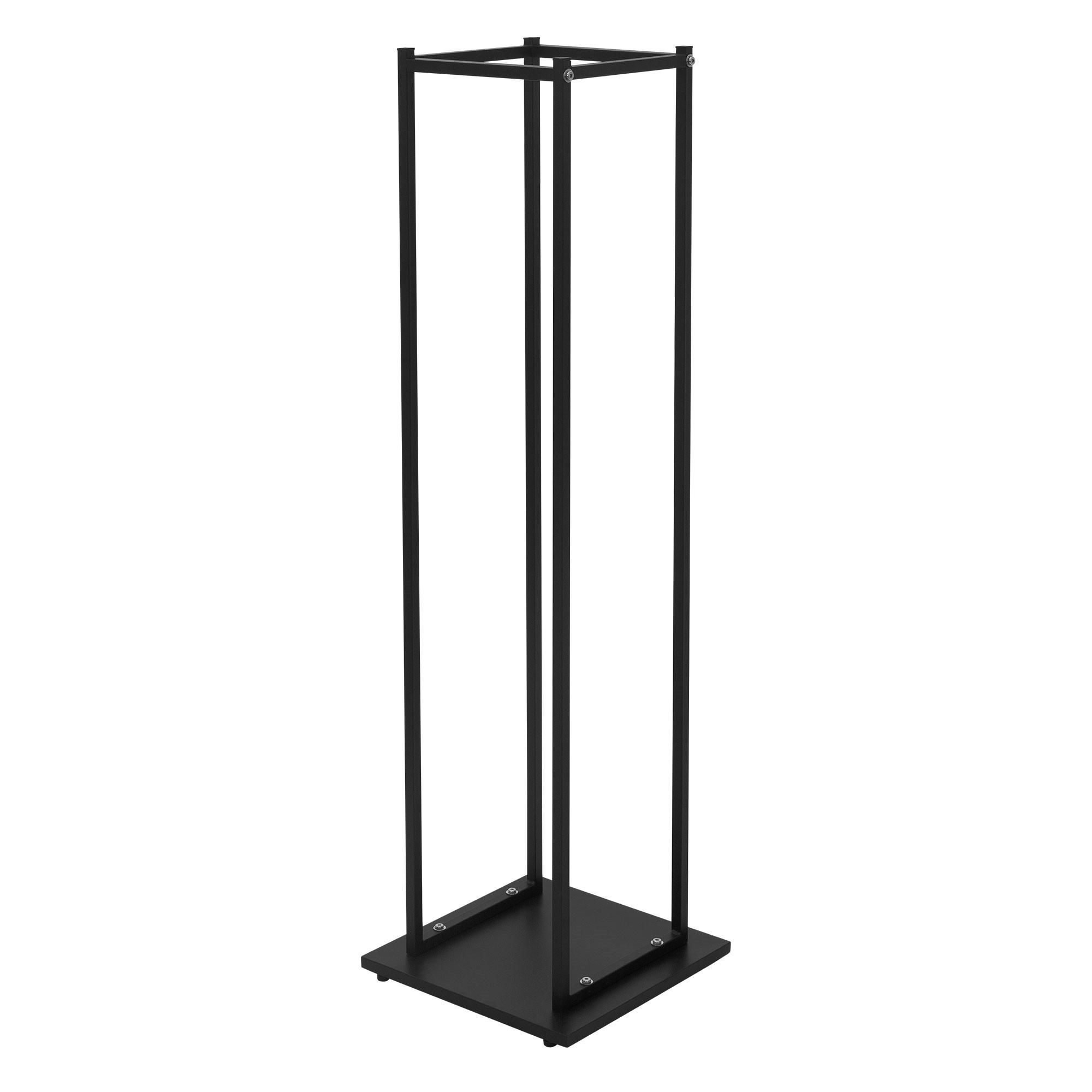 ML-DESIGN POLIČKA NA DŘEVO DO KRBU 33 x 115 x 33 cm, obdélníková, černá, z kovu, pro vnitřní i venkovní použití