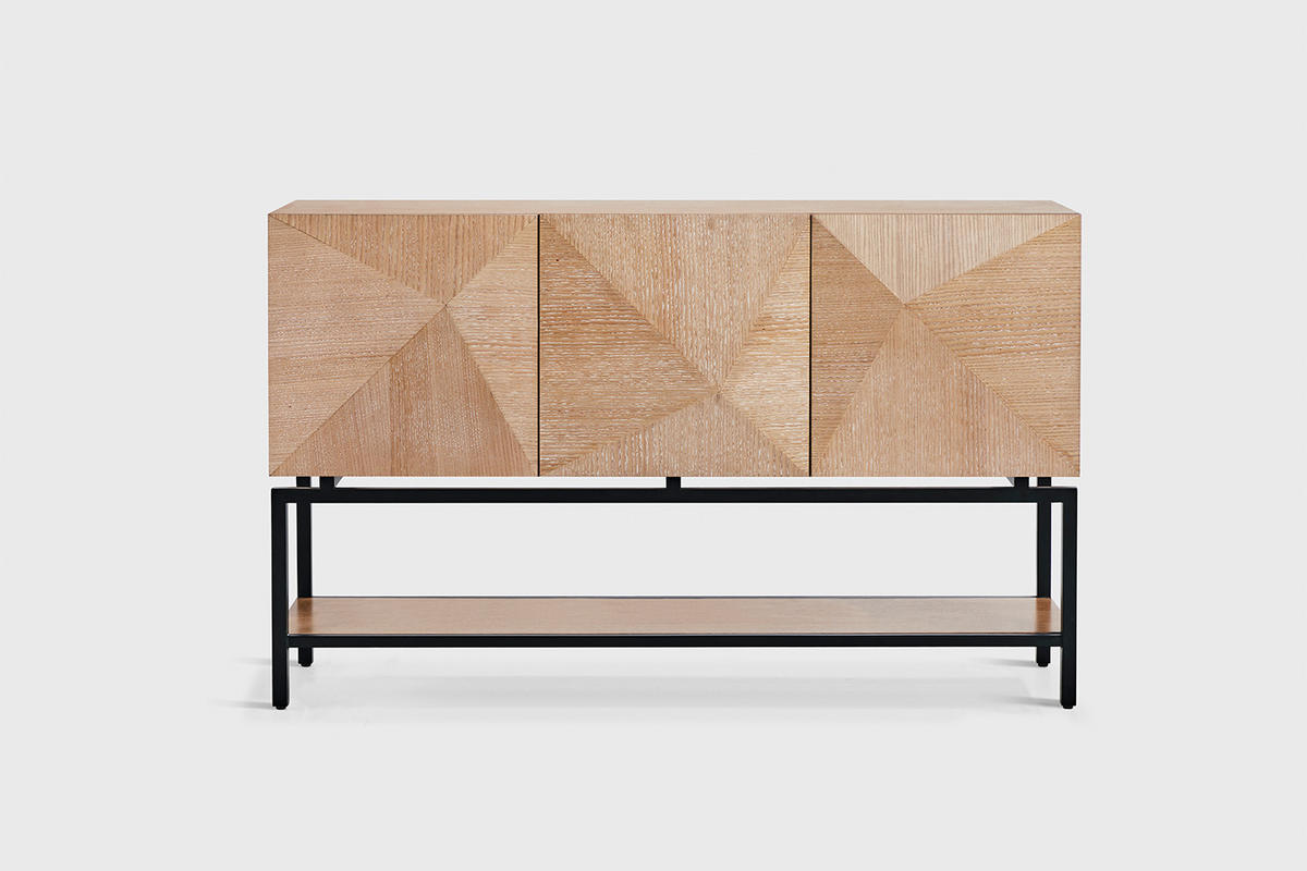 SIDEBOARD ANJO Braun Holz - Schwarz/Braun, Holz/Metall (150/85/40cm) - KAWOLA