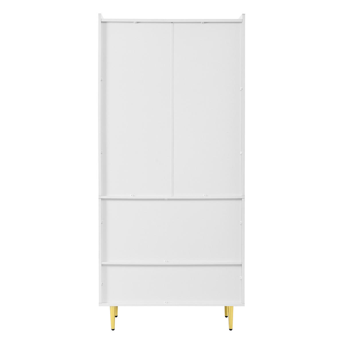 KLEIDERSCHRANK aus Spanplatte 48x80x175 cm Weiß/Natur mit 2 Türen, Schublade und Kleiderstange mit PE-Rattan-Fronten - Naturfarben, Holzwerkstoff (80/175/48cm) - Modfu