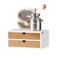 KAFFEE-KAPSELSTÄNDER Weiß-Natur - Naturfarben, Holzwerkstoff (30/14/20cm) - SoBuy