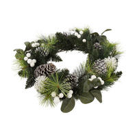 WEIHNACHTSKRANZ Grün 50/50/13 cm - Grün, Kunststoff (13cm) - Mobili Rebecca