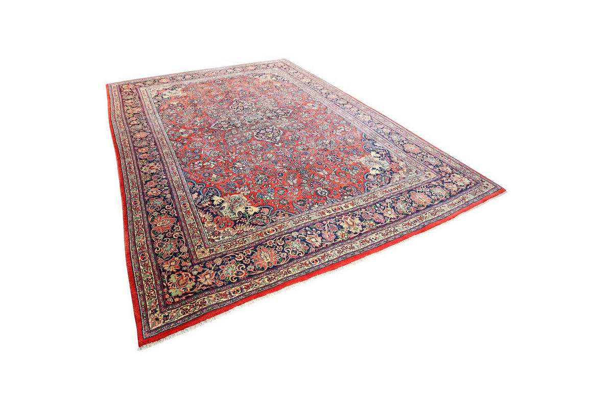 ORIENTTEPPICH handgeknüpft Ekbatan Rot 364/270 cm Schurwolle - Rot, Textil (270/364cm) - Looma