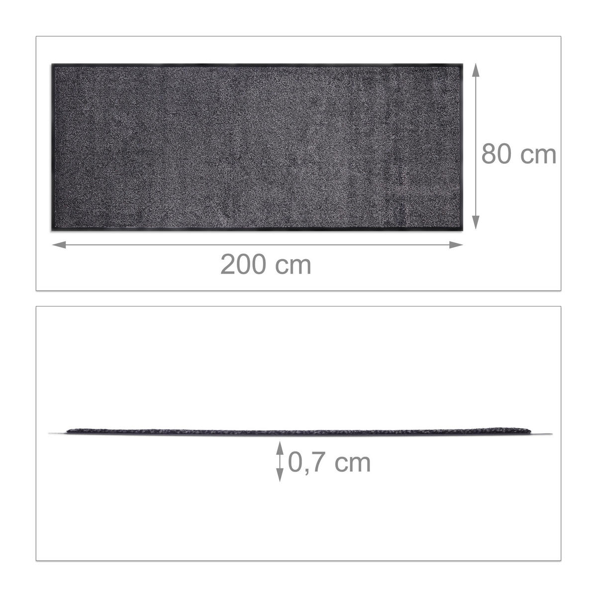 SCHMUTZFANGMATTE - Multicolor, Kunststoff (200/80cm) - Relaxdays