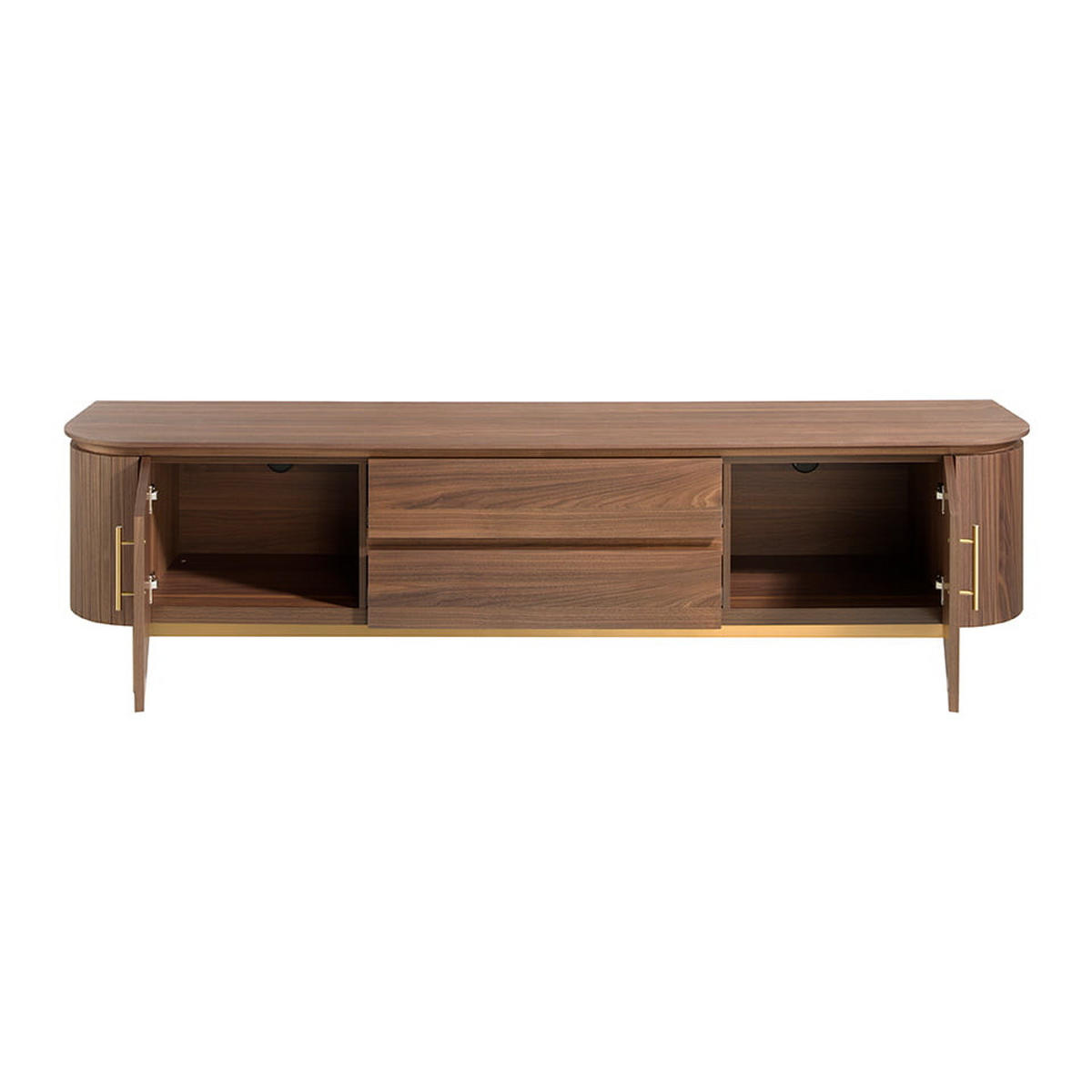 TV-ELEMENT Schwarz Gold 220/45/55 cm - Goldfarben/Schwarz, Holz (220/55/45cm) - ANGEL CERDA
