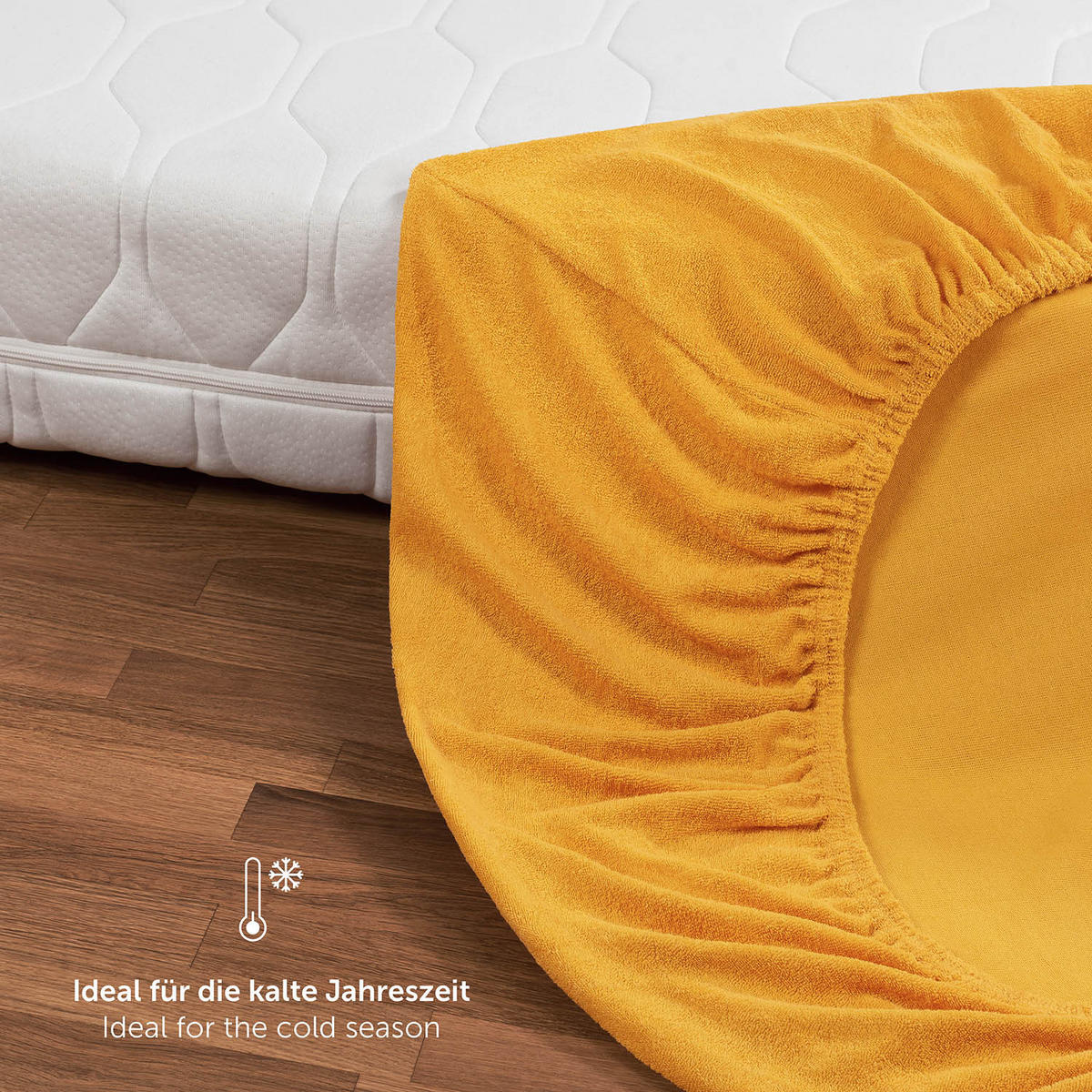 FROTÉ napínacie prestieradlo s certifikátom Oeko-TEX, 120x200x27cm, Gelb - žltá, textil (120/200cm) - Blumtal