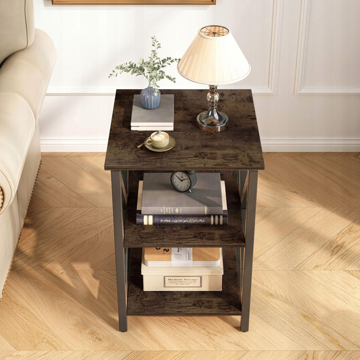 COUCHTISCH, braun 40/40/60 cm - Dunkelbraun, Holzwerkstoff (40/40/60cm)