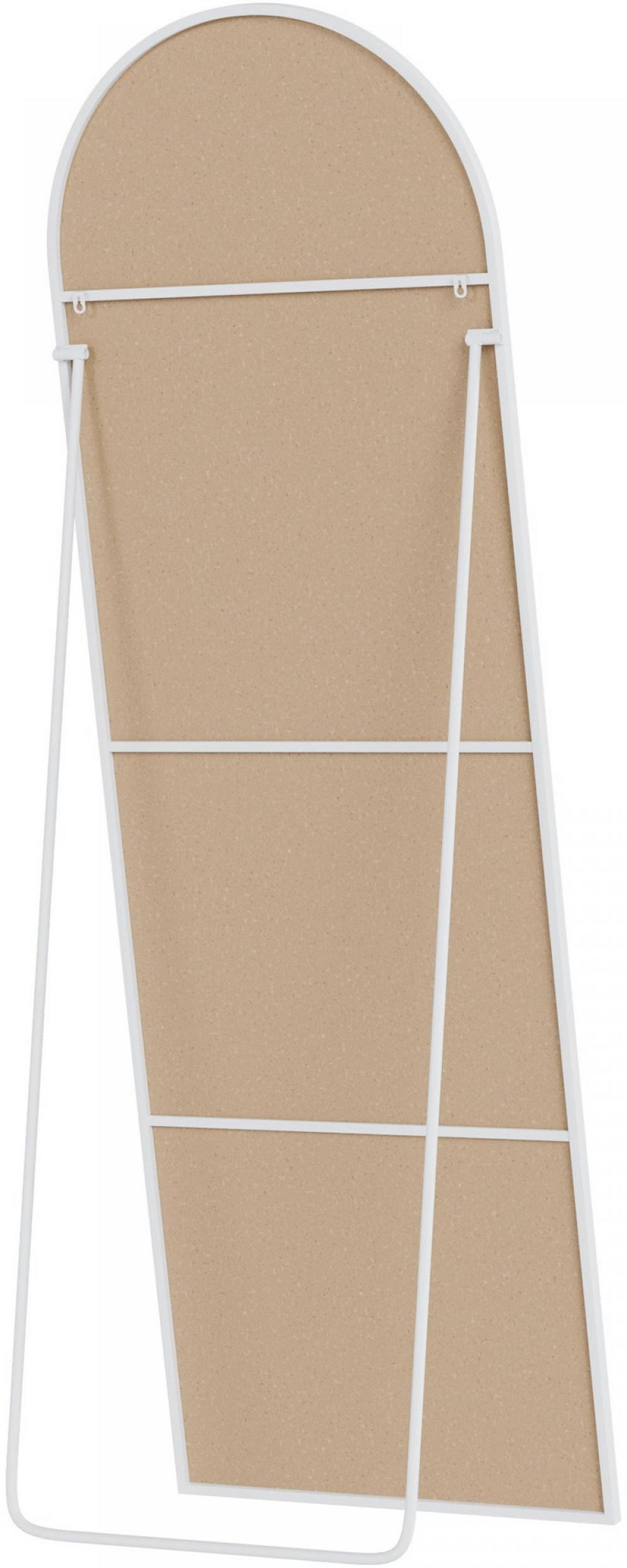STANDSPIEGEL oval 50/3/150 cm Glas Weiß Matt - Weiß, Glas (50/150/3cm) - CLP