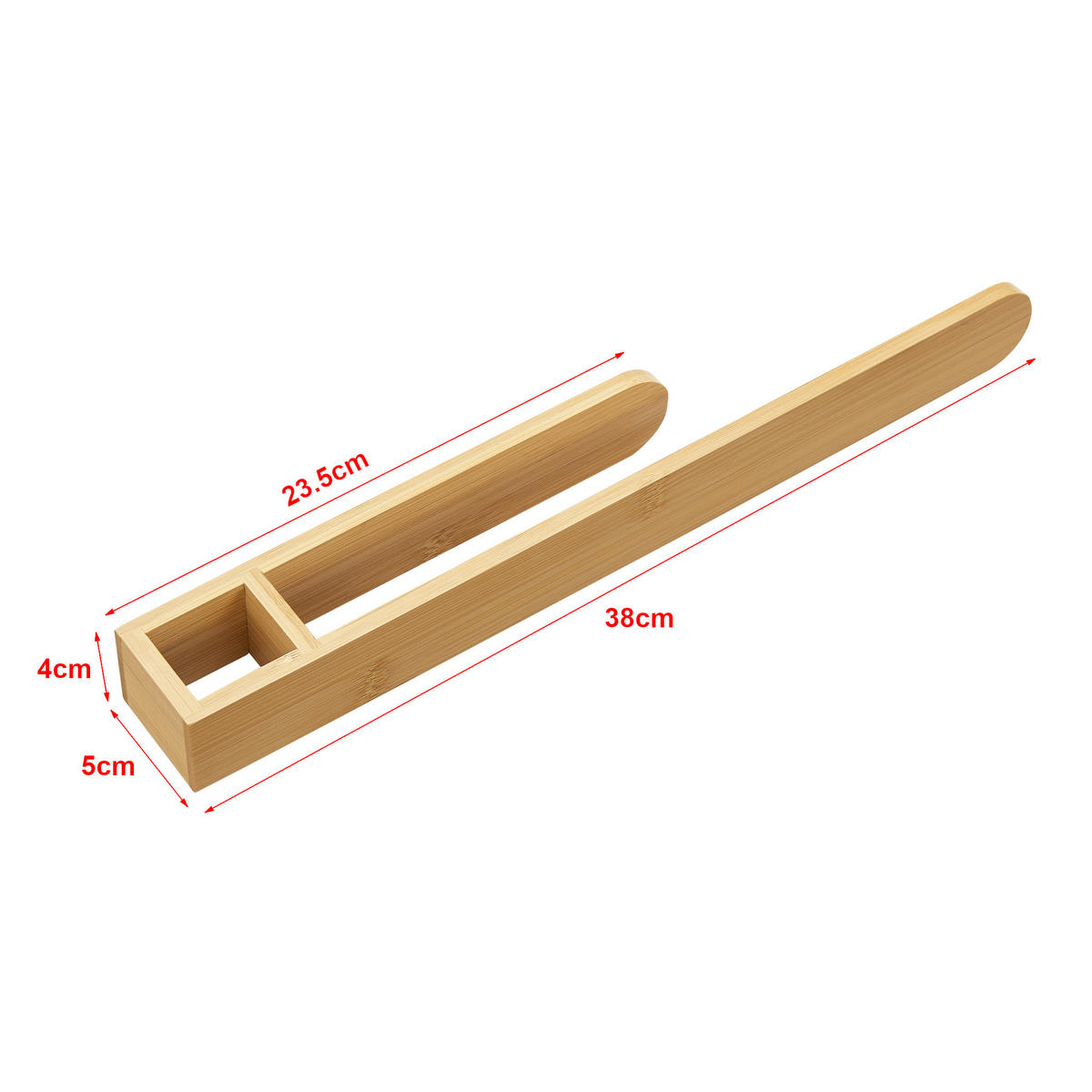 WAND-HANDTUCHHALTER Tønsberg - Naturfarben, Holz (38/4/5cm) - [en.casa]