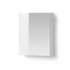 SPIEGELSCHRANK Ronco Anthrazit Hochglanz/Anthrazit 60 x 75 cm - Weiß Hochglanz/Weiß, Holzwerkstoff (60/75/17.2cm) - Livinity®