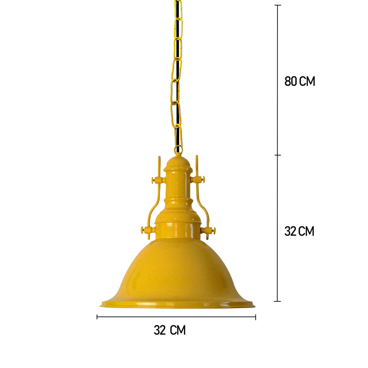 PENDELLEUCHTE Turami 31/35 cm - Gelb, Metall (35/31/35cm) - Bamyum