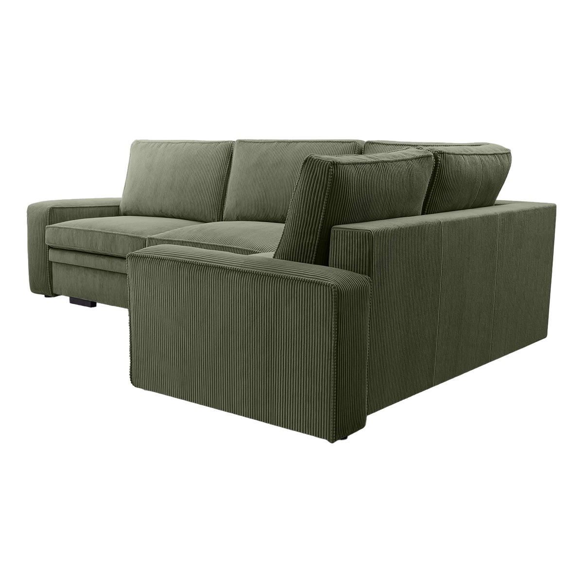 ROHOVÁ SOFÁ FJORDI s funkcí spaní, Zelená - zelená barva, textil (296/196cm) - Fedve