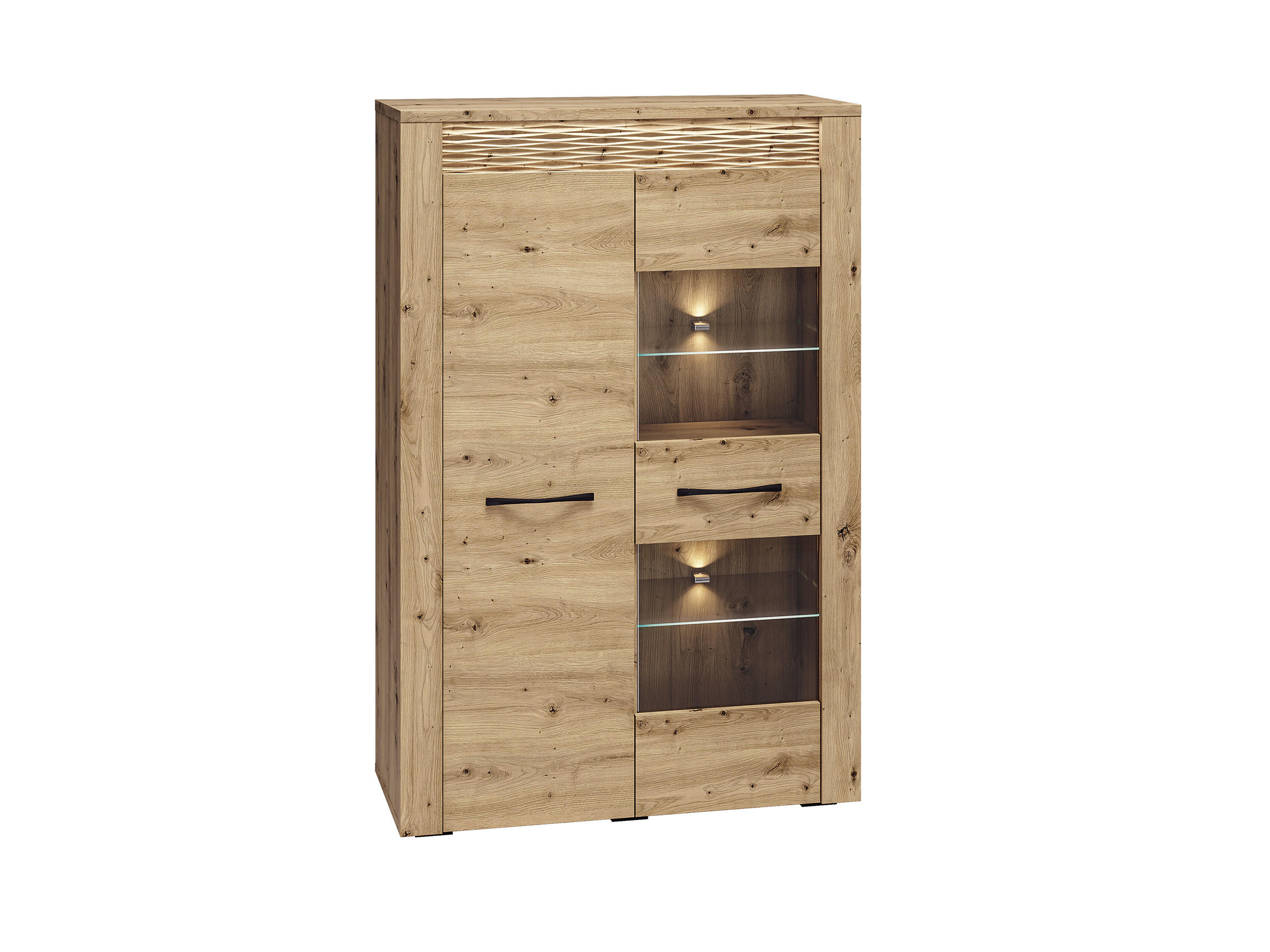 Feldmann-Wohnen Highboard Braun 92x140x40 cm