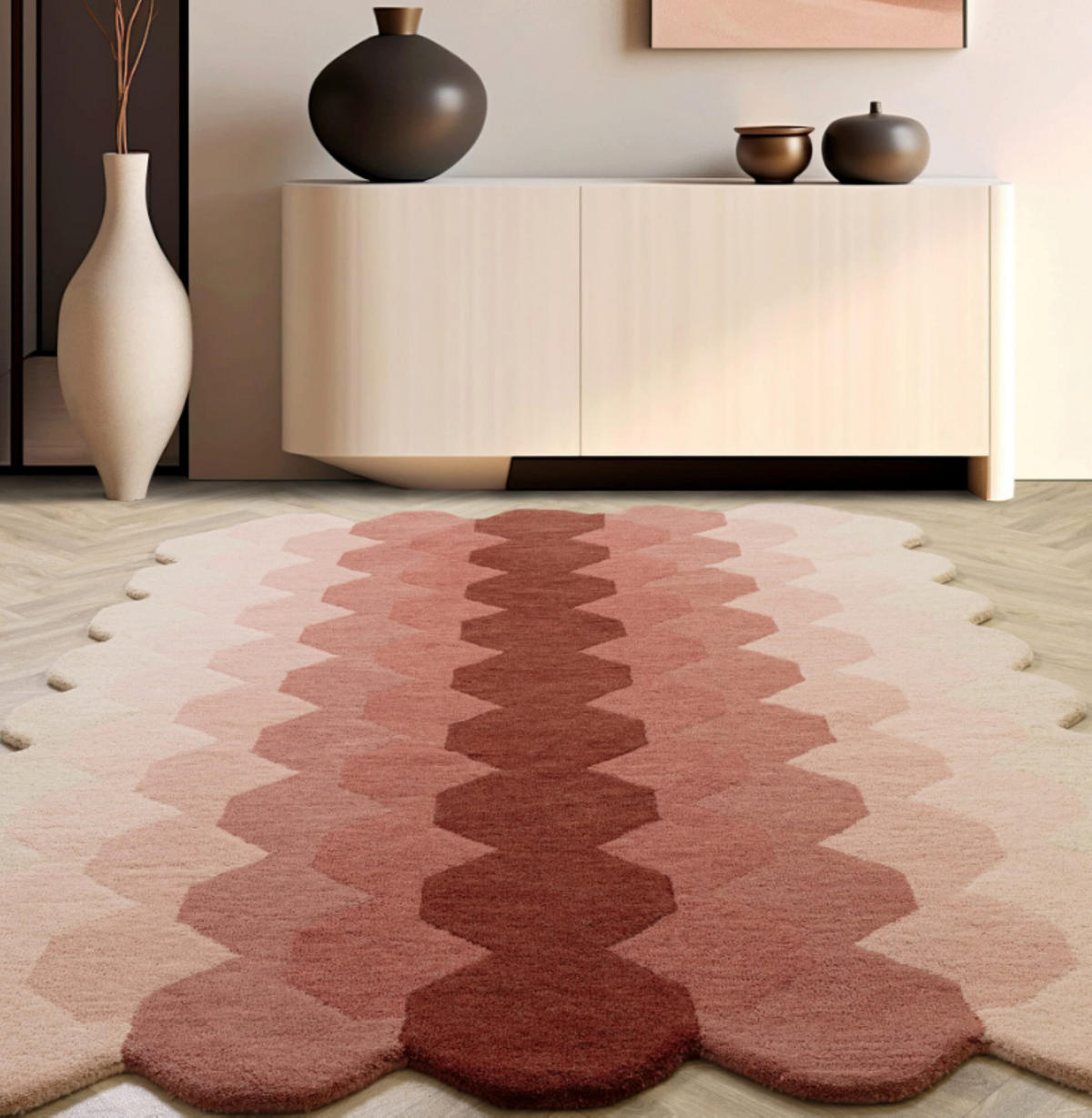 TEPPICH modern handgetuftet KERNEL Rosa 200 x 290 cm - Pink, Naturmaterialien (200/290cm) - Novatrend