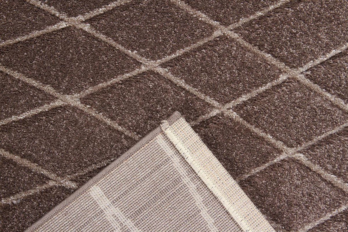 TEPPICH modern Flachgewebe BROWNIE Braun 160 x 230 cm - Braun, Textil (160/230cm) - Novatrend