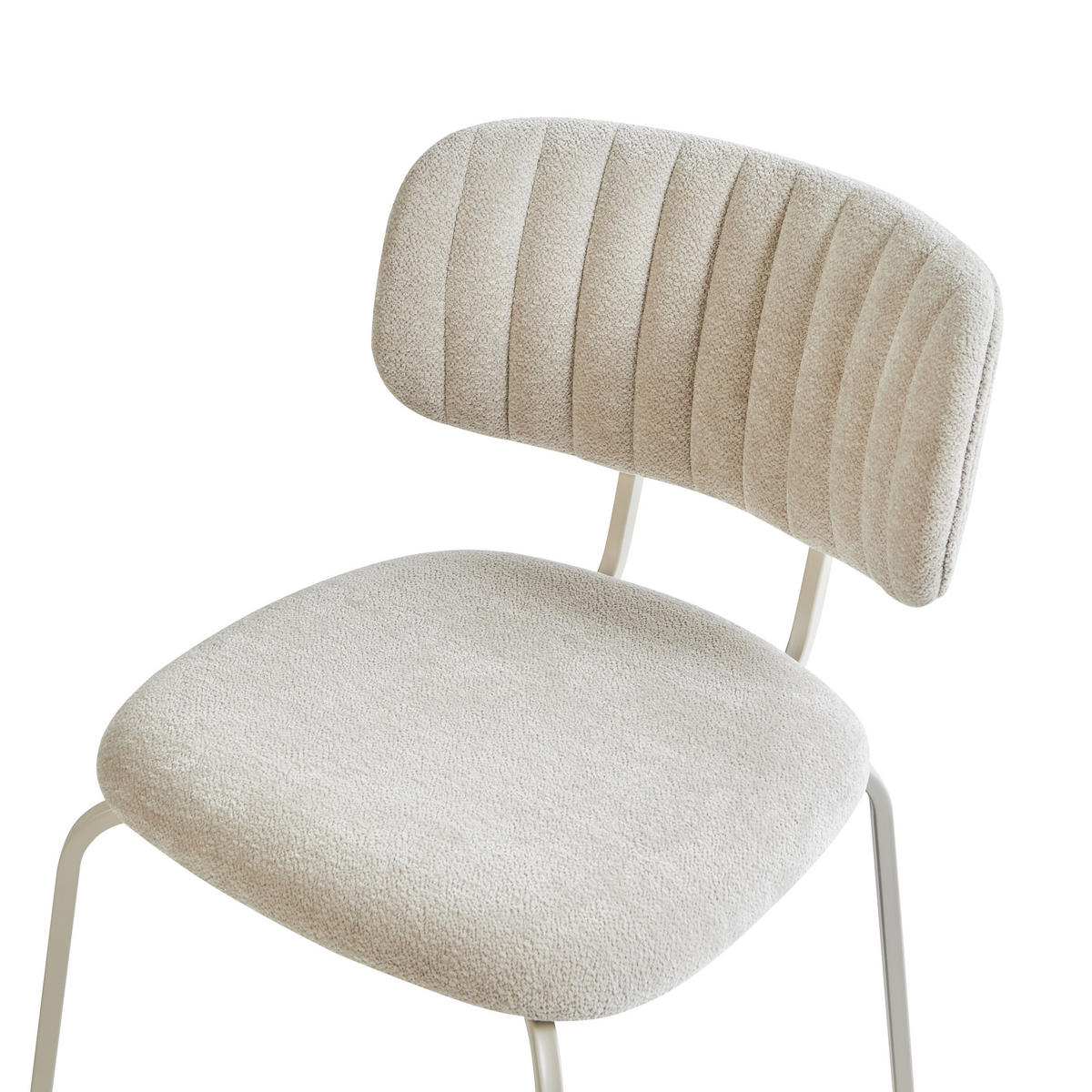 ESSZIMMERSTUHL 2er-Set Hellbeige Irins - Beige, Textil (48/76/50cm) - Beliani