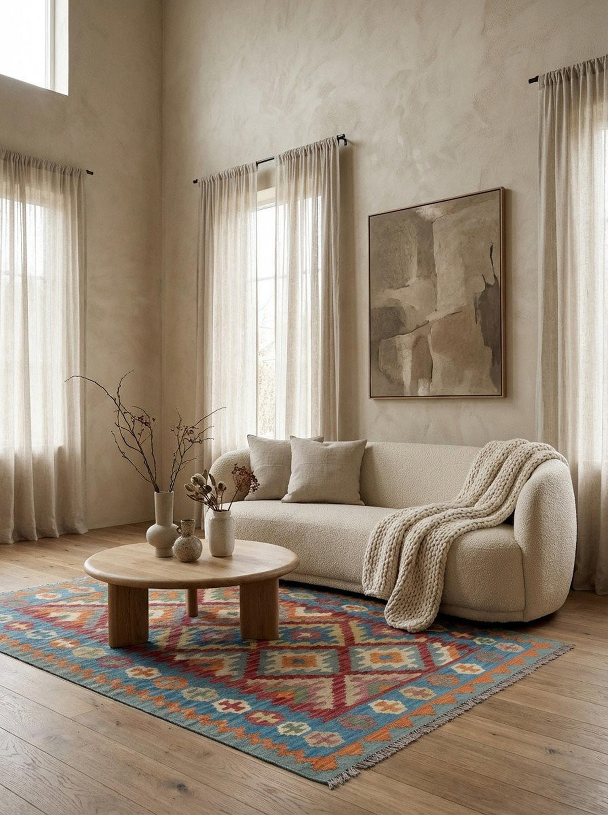 HANDWEBTEPPICH Kelim Gashgai Rot 181/127 cm Schurwolle - Rot, Textil (127/181cm) - Looma