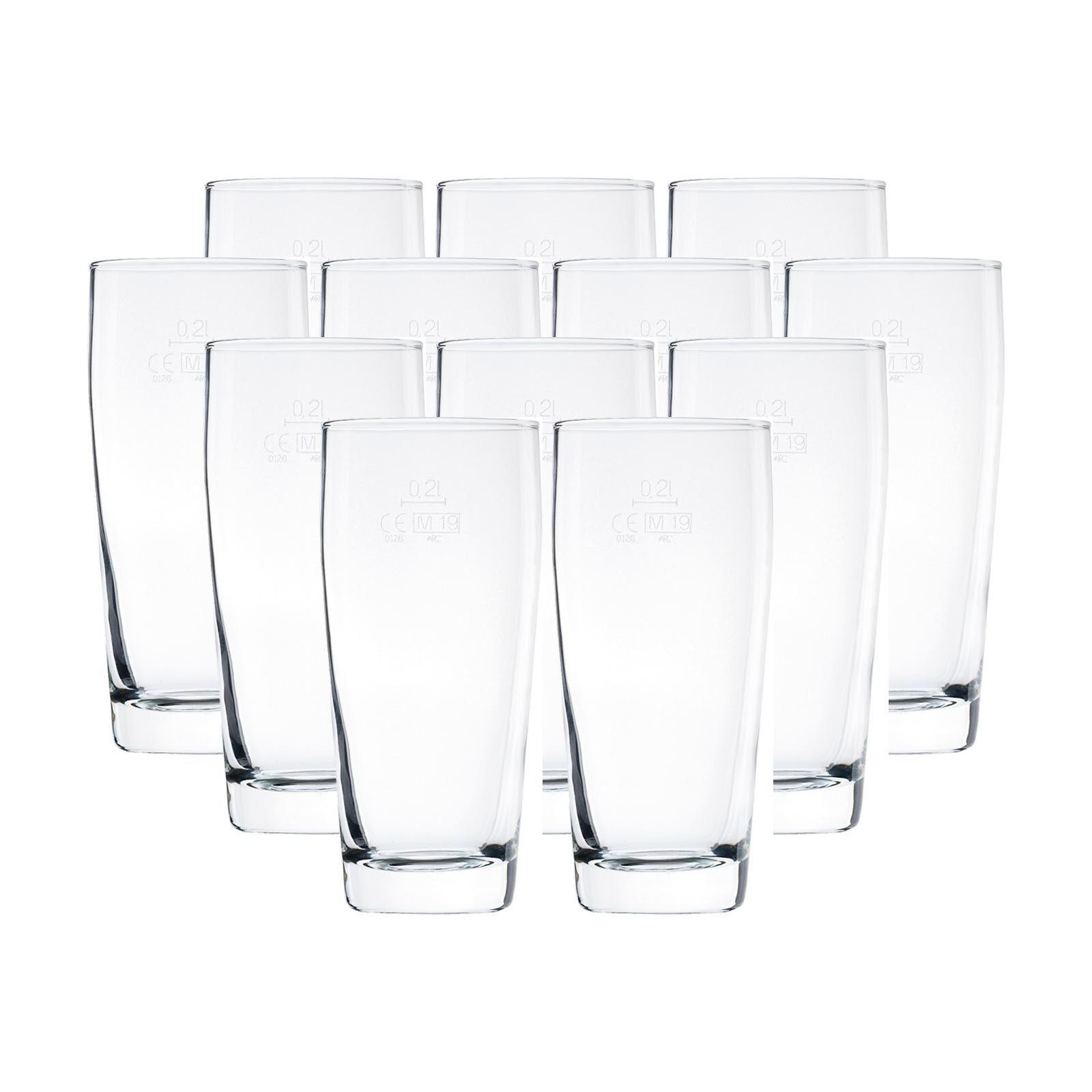 WILLI BECHER GEEICHT Willi transparent 0,2 l 12er Set - Transparent, Glas (0.2L) - Arcoroc