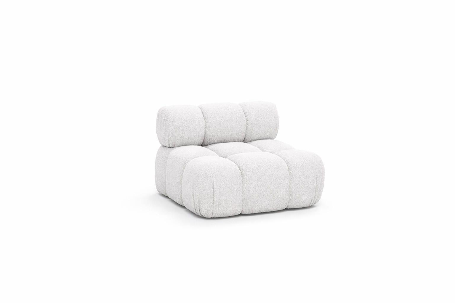 MODUL Mittig, Für Modulares System, Stoff Abriamo, Ecru, Selia - Ecru, Holz (95/70/95cm) - Kaiser Möbel